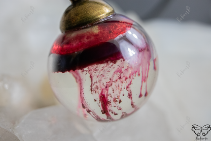 Ink'd Sangria Resin/Glass Pendant