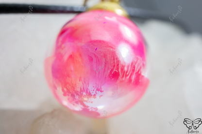 Ink'd Pink Amore Resin/ AB Glass Pendant