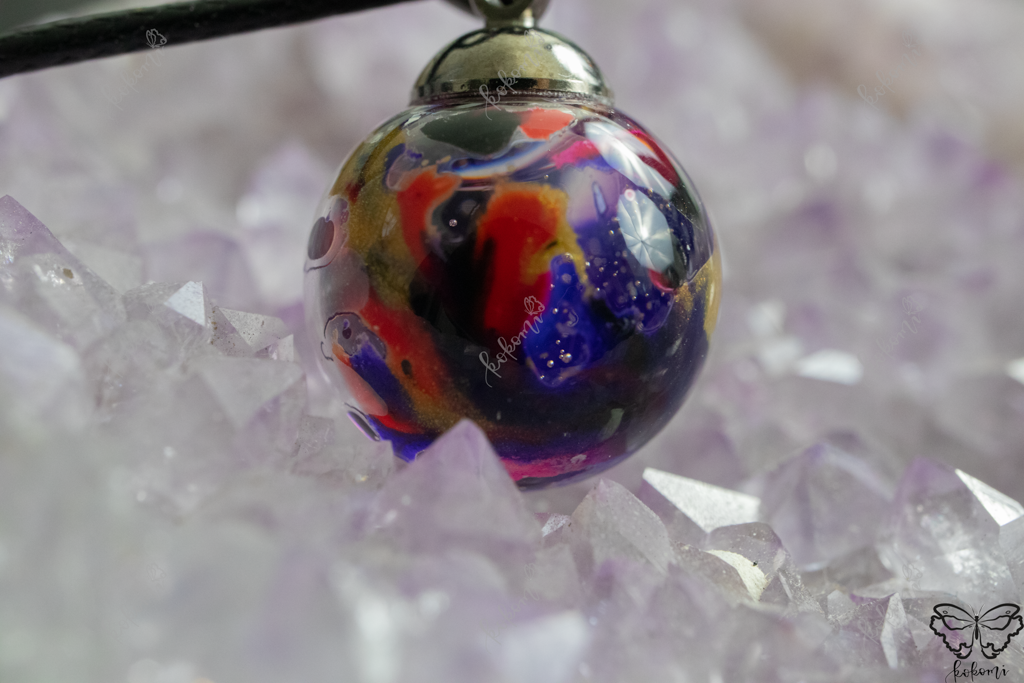 Marbl'd Nyx's Embrace Resin/Glass Pendant