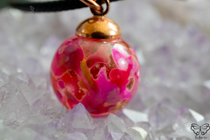 Marbl'd Azalea Flourish Resin/Glass Pendant